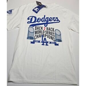 Los Angeles Dodgers Starter Back to Back Champions T-Shirt Mens Size Small NWT